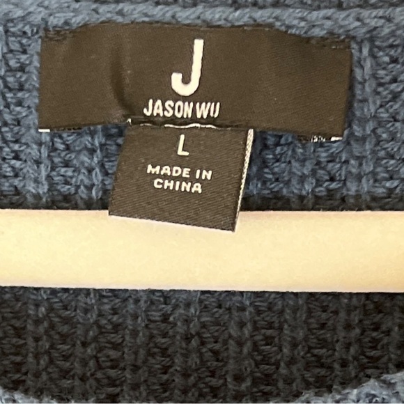 J Jason Wu Women’s Sweater Navy Blue Crew Neck Pull On Size Large - Picture 5 of 7
